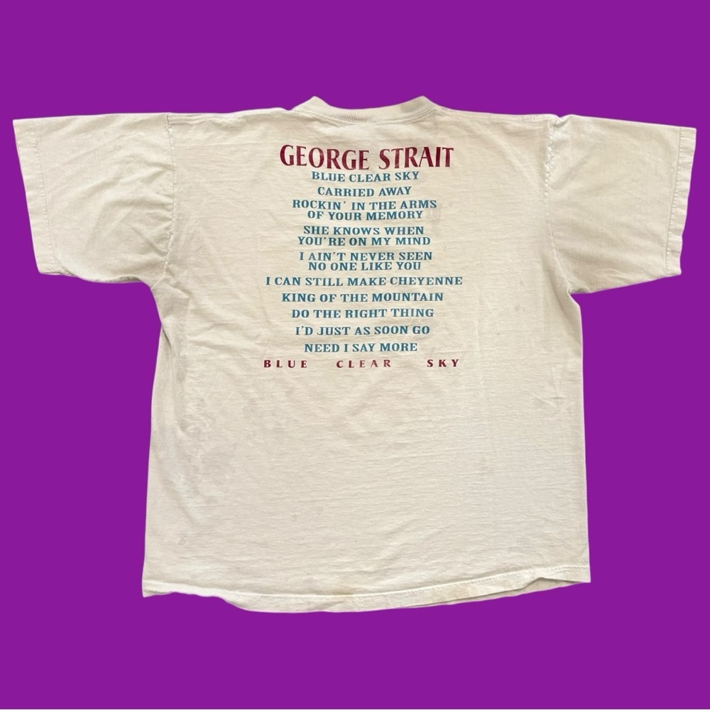90s George Strait “Blue Clear Sky” Tour Tee - Picture 2 of 5
